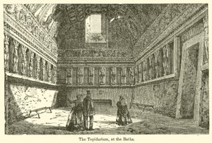 Hamamdaki Tepidarium (gravür) by European School