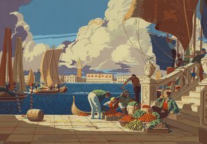Venedik, lagün üzerinden San Marco