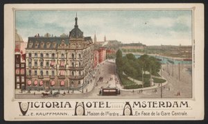 Victoria Hotel, Amsterdam (renkli gravür)