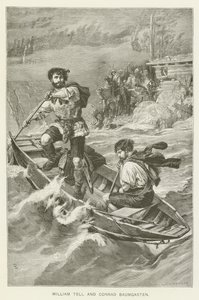 William Tell ve Conrad Baumgarten (gravür) by European School