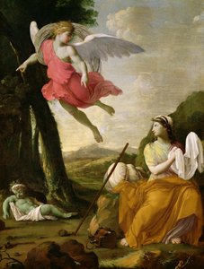 Melek Tarafından Kurtarılan Hacer ve İsmail, c.1648 by Eustache Le Sueur