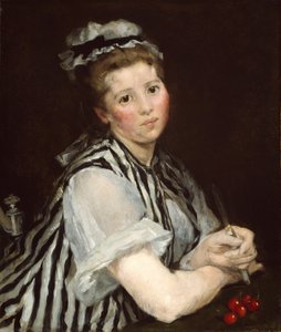 Kirazlı Kız, 1870 dolayları (tuval üzerine yağlı boya) by Eva Gonzalès