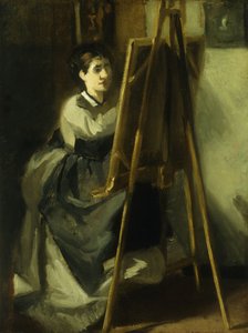 Genç Öğrenci; Genç Öğrenci, 1870 dolayları by Eva Gonzalès
