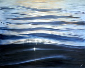 Perle de la Mer, 2023 (tuval üzerine yağlıboya) by Eva Volf