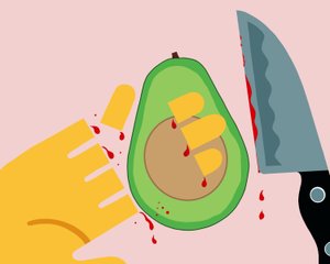 Avokado Eli (dijital sanat) by Evan Sklar