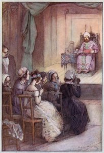 Bayan Gaskell tarafından Cranford için çizim (renkli taş) by Evelyn Paul