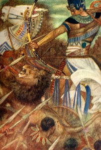 'Bir Aslan eşliğinde Ramses II', 1915.