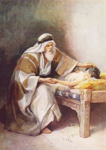 Elisha ve Çiftçinin Oğlu (renkli taş baskı) by Evelyn Stuart Hardy