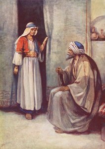 Elisha The Visitor (renkli taş baskı) by Evelyn Stuart Hardy