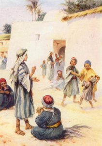 İsa ve Oyun Arkadaşları (renkli taş baskı)