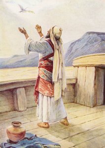 Nuh ve Güvercinin Dönüşü (renkli taş baskı) by Evelyn Stuart Hardy