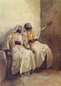 Paul ve Silas Hapishanede Neşeli (renkli taş baskı)