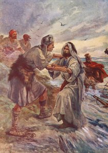 Paul Shipwrecked (renkli taş baskı) by Evelyn Stuart Hardy
