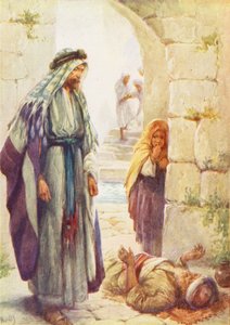 Fokurdayan Havuzda İyileşen Hasta Adam (renkli taş baskı)