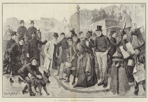 Bir Londra Sokak Geçişi by Everard Hopkins