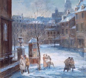 Paris Sokak Sahnesi by Everett Shinn