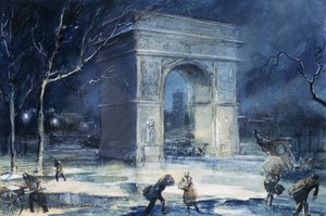 The Arch, Washington Meydanı by Everett Shinn