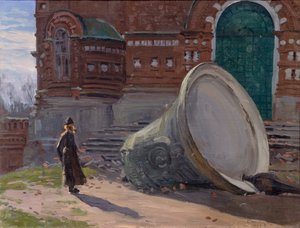 Kilise çanlarının yıkımı, 1924 by Evgeni Ivanovich Stolitsa