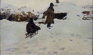 Kış, 1902 by Evgeni Ivanovich Stolitsa