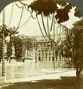 Dekorasyonlar, Plaza de Oriente, Madrid, İspanya.