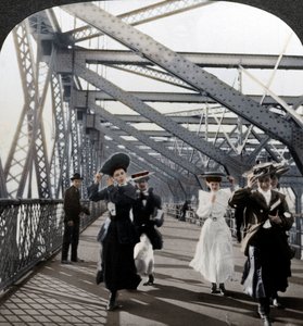 Gezinti yeri, Williamsburg Köprüsü, New York, ABD, c1900s