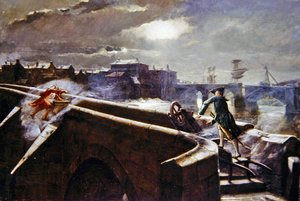 Ayr Brigs (tuval üzerine yağlıboya) by Eyre Crowe