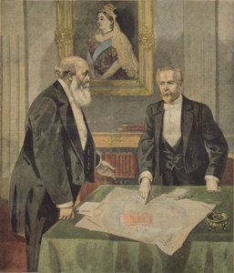 Fransız Büyükelçisi Paul Cambon (1843-1924) ve İngiliz Başbakanı Lord Salisbury (1830-1904) tarafından Londra