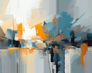 Çağdaş yağlıboya kompozisyon doku soyutlama, duvar sanatı baskısı by F. Abderrahim