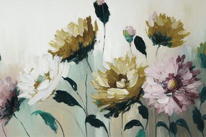 Düğünçiçeği çiçek buketi, yatay çerçeveli kanvas tablo by F. Abderrahim