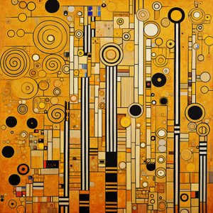 Minimalist klimt desenleri modern oda dekorasyonu, Duvar Sanatı | Kanvas Tablolar by F. Abderrahim