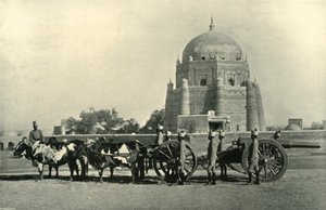 Ağır Batarya 40-pr ile Hint Garnizon Topçu. M.L. Ekipman - Matkap Siparişi Haki, 1901.