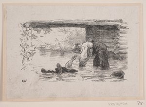 "Akıntıya karşı kaltak" için illüstrasyon by F. Hendriksen