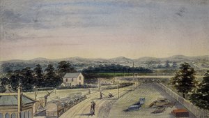 Crowhurst'e bakan Surrey, Lingfield, tren istasyonundaki köprüden görünüm by F. J. P.