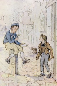 Oliver Twist (renkli taş) için çizim by F. M. B. Blaikie