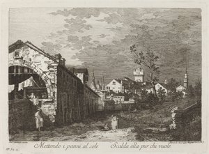 Giysileri koymak... by Fabio Berardi after Canaletto