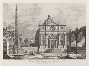 SS Kilisesi Prospektüsü. kurtarıcı by Fabio Berardi after Canaletto