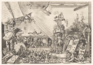 gerçeküstü performans Librorum Triumphus (nesne üzerindeki başlık) by Fabius von Gugel (signed by artist)