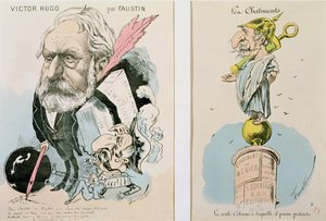 Victor Hugo (1802-85) ve Napolyon III (1809-73) 1870 Karikatürleri