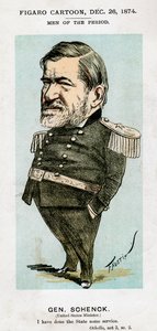 Robert C Schenck, ABD Ordusu generali ve diplomatı, 1874.