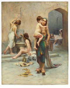 Hamam - banyo, c.1891-1902 (tuval üzerine yağlı boya)