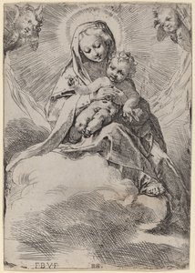 Bulutlardaki Madonna by Federico Barocci