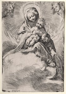 Bulutlardaki Madonna by Federico Barocci
