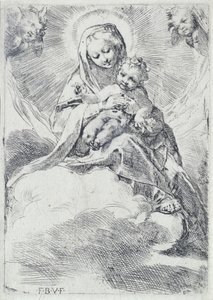 Bulutlardaki Madonna by Federico Barocci