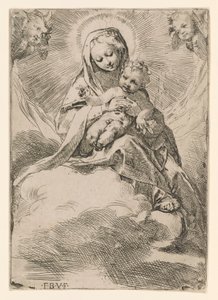 Bulutlardaki Bakire ve Çocuk by Federico Barocci