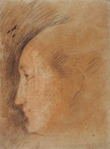 Soldaki profilde kadının başı by Federico Barocci