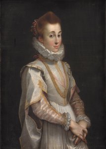Genç Bir Hanımın Portresi, c.1600 (tuval üzerine yağlı boya) by Federico Fiori Barocci or Baroccio