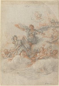 Bulutlardaki Melekler ve Putti by Federico Zuccaro