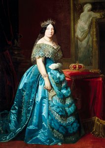 İspanya Kraliçesi Isabella II'nin Portresi (Isabella of Bourbon veya Isabel de Borbon)