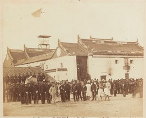 Yerli Piyade 2. Belooch Alayı, Bombay, Ning Po Joss-House, Çin, 1860 by Felice Beato