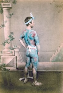Dövmeli Japon damat betto, Japonya, 1882 by Felice Beato